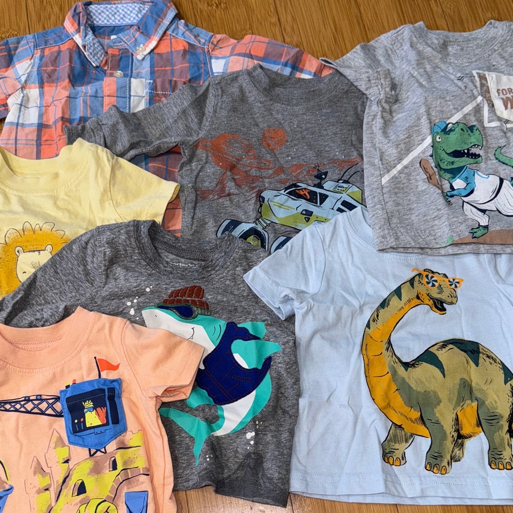 Carters Assorted Kids Graphic T-Shirts Bundle 3m
